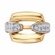 Золотое кольцо Diamant с фианитом