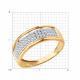 Золотое кольцо Diamant с фианитом