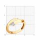 Золотое кольцо Diamant с фианитом