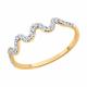 Золотое кольцо Diamant с фианитом