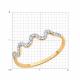 Золотое кольцо Diamant с фианитом