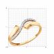 Золотое кольцо Diamant с фианитом