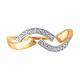 Золотое кольцо Diamant с фианитом