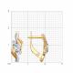 Золотые серьги Diamant с фианитом