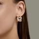 Золотые серьги Diamant с фианитом