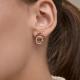 Золотые серьги Diamant с фианитом