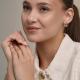 Золотые серьги Diamant с фианитом