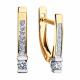 Золотые серьги Diamant с фианитом