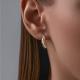 Золотые серьги Diamant с фианитом