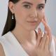 Золотые серьги Diamant с фианитом