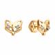 Золотые серьги Diamant с фианитом