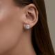 Золотые серьги Diamant с фианитом