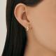 Золотые серьги Diamant с фианитом