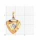 Золотая подвеска Diamant с фианитом