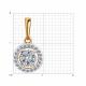 Золотая подвеска Diamant с фианитом