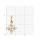 Золотая подвеска Diamant с фианитом