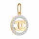 Золотая подвеска Diamant с фианитом