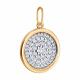Золотая подвеска Diamant с фианитом