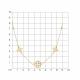 Золотое колье Diamant с фианитом