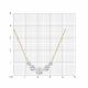 Золотое колье Diamant с фианитом