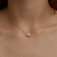 Золотое колье Diamant с фианитом