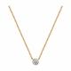 Золотое колье Diamant с фианитом