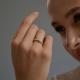 Золотое кольцо Diamant с бриллиантом и танзанитом