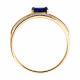 Золотое кольцо Diamant с бриллиантом и сапфиром