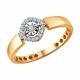 Кольцо из комбинированного золота Diamant с бриллиантом