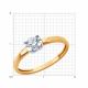 Золотое кольцо Diamant с бриллиантом