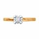 Золотое кольцо Diamant с бриллиантом
