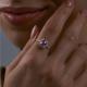 Золотое кольцо Diamant с бриллиантом и александритом
