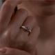 Золотое кольцо Diamant с гидротермальным александритом и бриллиантом