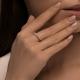 Золотое кольцо Diamant с рубином и бриллиантом выращенным
