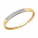 Золотое кольцо Diamant с бриллиантом