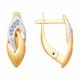 Золотые серьги Diamant с бриллиантом