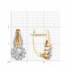 Золотые серьги Diamant с бриллиантом