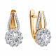 Золотые серьги Diamant с бриллиантом