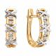 Золотые серьги Diamant с бриллиантом
