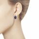 Золотые серьги Diamant с сапфиром