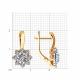 Золотые серьги Diamant с бриллиантом