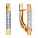 Золотые серьги Diamant с бриллиантом