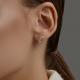 Золотые серьги Diamant с бриллиантом