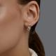 Серьги из комбинированного золота Diamant с бриллиантом