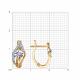 Золотые серьги Diamant с бриллиантом
