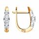 Золотые серьги Diamant с бриллиантом