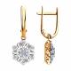 Золотые серьги Diamant с бриллиантом