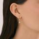 Золотые серьги Diamant с бриллиантом