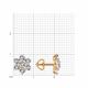Золотые серьги Diamant с бриллиантом