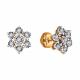 Золотые серьги Diamant с бриллиантом